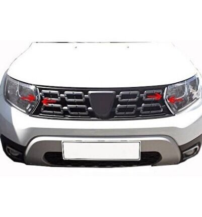 Dacia Duster 2018+ Krom Ön Panjur Köşeleri 2 Parça Paslanmaz Çelik