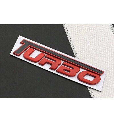 Turbo Kırmızı Piano Black Bagaj Yazısı 3M 3D ABS Dacia Duster