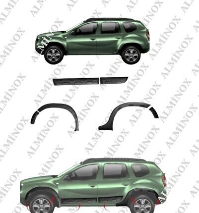 Dacia Duster Uyumlu 2010-2017 Damalı Dodik Seti 12 Parça