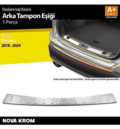 Dacia Duster Krom Arka Tampon Eşiği 2018 2023