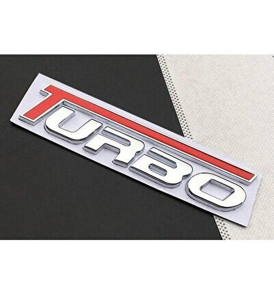 Turbo Krom Kırmızı Bagaj Yazısı 3M 3D ABS Dacia Duster