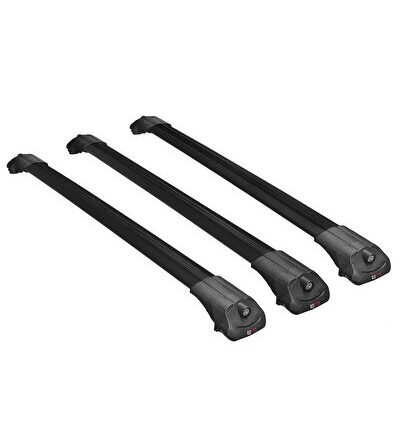 Dacia Duster 2014-2018 Arası ile uyumlu ACE-1 Ara Atkı Tavan Barı SİYAH 3 ADET BAR