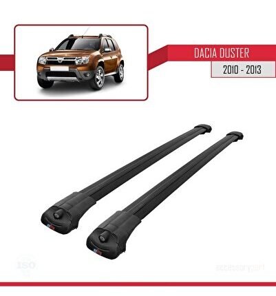 Dacia Duster 2010-2013 Arası ile uyumlu ACE-1 Ara Atkı Tavan Barı SİYAH