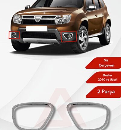 Dacia Duster Suv Sis Çerçevesi 2 Parça 2010 ve Üzeri Krom Paslanmaz Çelik