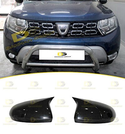 Dacia Duster 2 2018 ve Sonrası Batman Yarasa Ayna Kapağı Parlak Siyah ABS Plastik Setiuyumlu