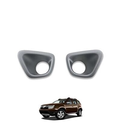 Dacia Duster Sis Far Çerçevesi - Gri (2 Parça) | (2010-2018)