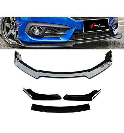 Dacia Duster 4x2 2013-2017 Parlak 3 Parça Siyah Ön Ek Piano Black Lip