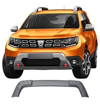 Dacia Duster Difüzör - Ön Tampon Plaka Altı, Gri | (2018-2024)
