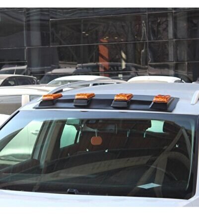 Üniversal Tüm Araçlara Uyumlu Ön Cam Üstü Moonvisör Mat Siyah