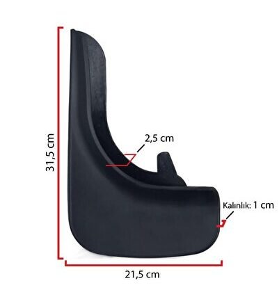 Dacia Duster Yazılı Paçalık Tozluk Çamurluk Siyah 2'li