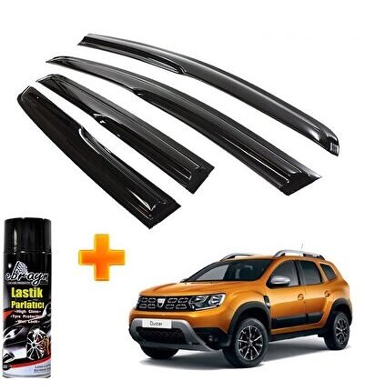 Dacia Duster Mügen Cam Rüzgarlığı 2018 Sonrası Arası 4 Lü Takım +500ml Lastik Parlatıcı