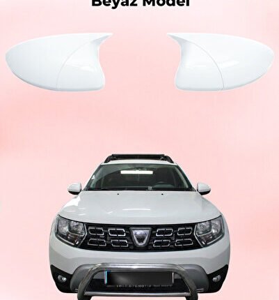 DACİA DUSTER 2018-2023 ARACA ÖZEL BEYAZ BOYALI YARASA AYNA KAPAĞI A+