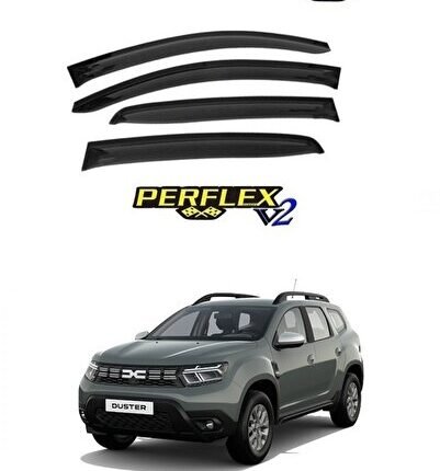 Dacıa Duster 2024 Modeller için Cam Rüzgarlığı Takımı 4'lü Set Avant (Classic-Düz)