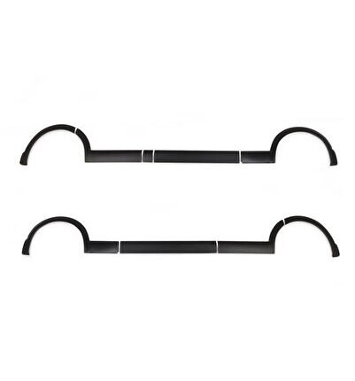 Volkswagen T6 Transporter Dodik Seti Uv Katkılı (abs) K.ş. Çift Sürgülü Mat Siyah 11 Parça 2015-2020