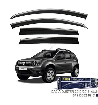 Niken Dacia Duster 2010-2017 Kromlu Cam Rüzgarlığı 4 LÜ