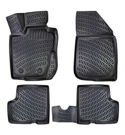 Dacia Duster 4x2 3d Paspas Havuzlu 2010 - 2017 Arası Siyah 4 Parça Set