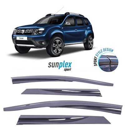 Dacia Duster 2017-2023 Sunplex Sport Style Cam Rüzgarlığı Set 4lü