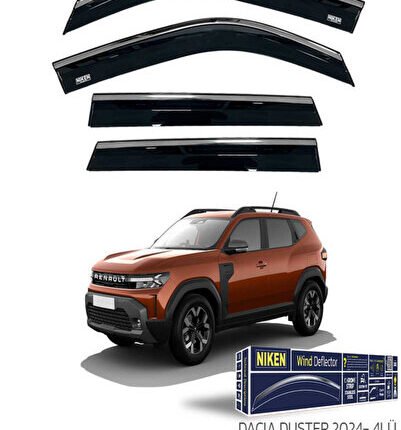RENAULT DUSTER 2024- KROMLU CAM RÜZGARLIGI 4LÜ