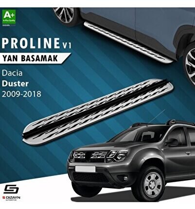 S-Dizayn Dacia Duster OEM Still Pro V2 Aluminyum Yan Basamak 173 Cm 2009-2018
