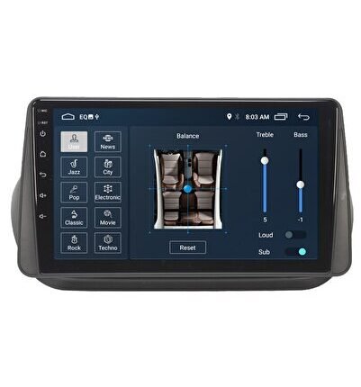 Fıat Fıorıno-citroen Nemo Android Carplay Navigasyon Multimedya Ekran Teyp 2gb Ram 32gb Hdd