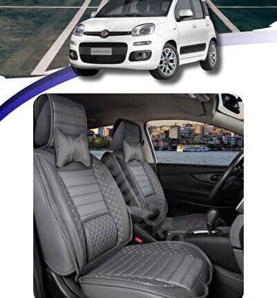 Fiat Fiorino Uyumlu Plus Lux Serisi Füme Oto Koltuk Kılıfı 5li Takım Set P-138