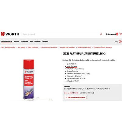 Dizel Partikül Filtre Temizleyici 400 ml (ORİJİNAL PEMBE KÖPÜK)