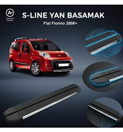 Fiat Fiorino Kısa S-Line Premium Krom Yan Basamak 2008 Sonrası