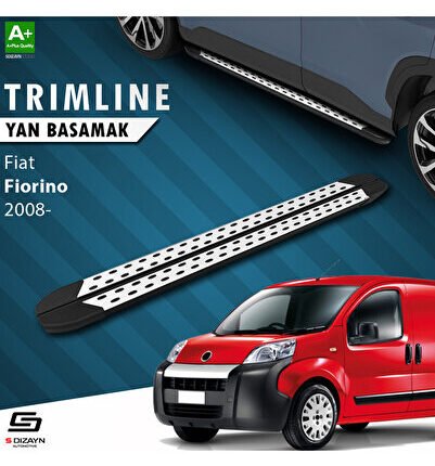 S-Dizayn Fiat Fiorino TrimLine Gri Yan Basamak 177 Cm 2008 Üzeri A+ Kalite FI-FI1-YBS-TR-GR-177