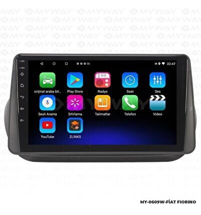 FİAT FİORİNO ANDROİD 12 MULTİMEDYA CARPLAY 2GB RAM+32GB HDD NAVİGASYON EKRAN