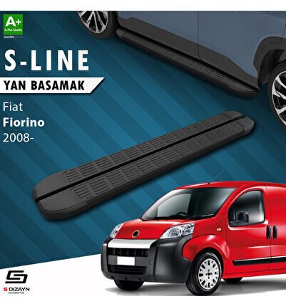 Fiat Fiorino S-Line Siyah Yan Basamak 173 Cm 2008 Üzeri A+ Kalite FI-FI1-YBS-SL-SA-173