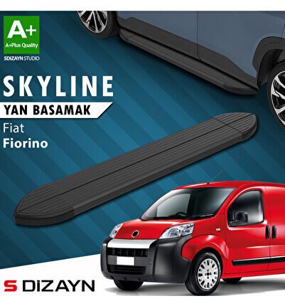 Fiat Fiorino Skyline Siyah Yan Basamak 173 Cm 2008 Üzeri A+ Kalite FI-FI1-YBS-SKY-SA-173