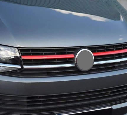 OMSA VW T6 Transporter Kırmızı Krom Ön Panjur Comfortline ve Highline 2 Parça 2015-2019 Arası