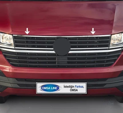 OMSA VW T6.1 Transporter Krom Ön Panjur Kaput Üst Çıtası 2020-2023 Arası