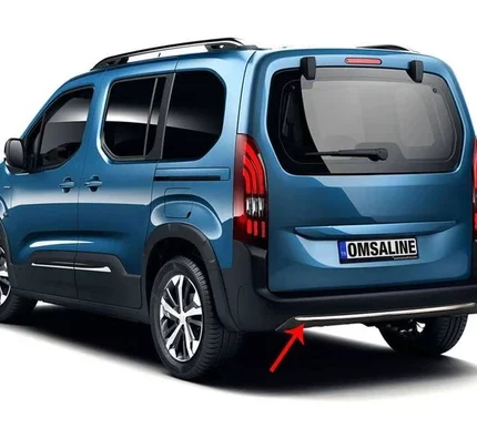 OMSA Peugeot Rifter Krom Arka Tampon Difüzör Çıtası 2019 ve Sonrası