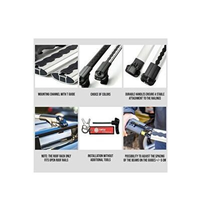 Air-1 Dacia Duster Tavan Ara Atkı Seti, Gri, Model Aralığı 2018-2019-2020-2021-2022-2023