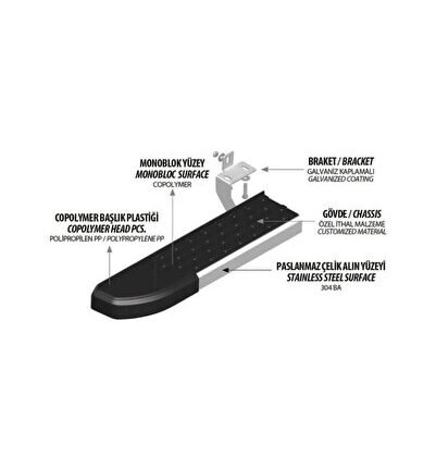 Kia Soul Nevada Yan Basamak Krom 2008 Ve Sonrası