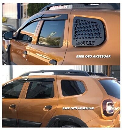 Dacia Duster 2010+2018+ Uyumlu arka Kelebek Cam Izgarası Koruma Metal