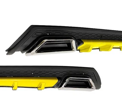 Universal Difüzör Elit Plus Y 2 Krom Egzos-Sarı/Mat Siyah Abs Plastik