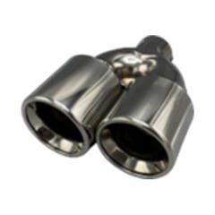 Üniversal Krom Egzoz Ucu Düz Çift Çıkış 101x110 800-037LR
