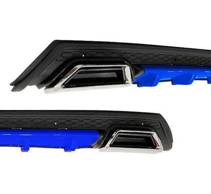 Universal Difüzör Elit Plus BL 2 Krom Egzos-Mavi/Mat Siyah Abs Plastik