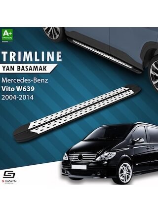 S-dizayn Mercedes Vito W639 Kısa Şase Trimline Gri Yan Basamak 23