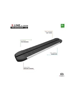 Mercedes Vito W639 Uzun Şase S-line Krom Yan Basamak 253 Cm 2004-