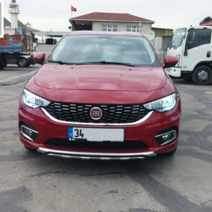 Autogp Fiat Egea Difüzör Seti Ön Ve Arka Takım Çift Çıkış Gri