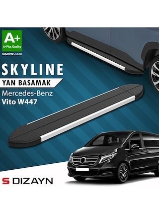 Mercedes Vito W447 Kısa Şase Skyline Aluminyum Yan Basamak 233 Cm 2014 Üzeri A+ Kalite