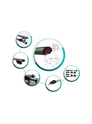 Araç Üstü Ara Atkı Tavan Barı Bagaj Ayakları Taşıyıcı 110Cm Yapışık Tavan Çıtaları Için Brace