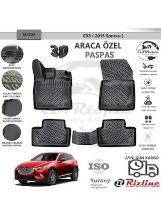 Mazda Cx3 / 2015 Sonrası / Siyah / Rizline Paspas