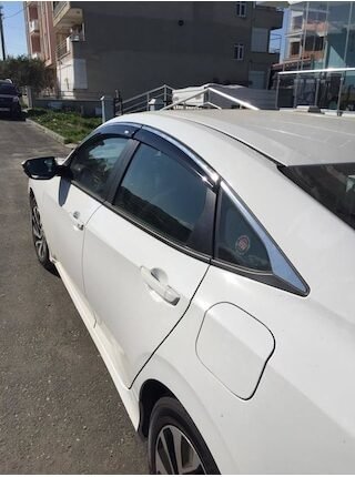 Niken Honda Civic Fc5 Uyumlu Cam Rüzgarlığı Kromlu 2016+ Niken