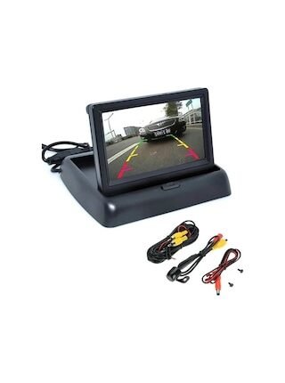 Aem Araç Geri Park Sensörü Monitör Ve Kameralı Ses İkazlı Gri Göz Aem Aem11 1050pg