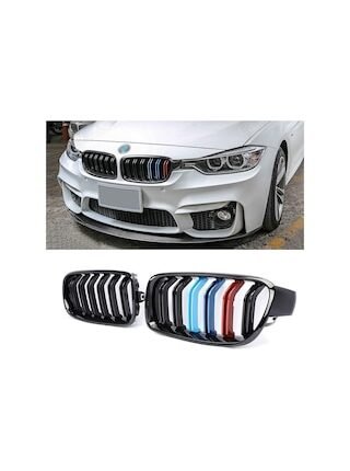 Autogp Bmw F30 Ön Panjur Böbrek M Şeritli Renkli 2012 / 2018 Gry-m3-bm-f30-12-rr