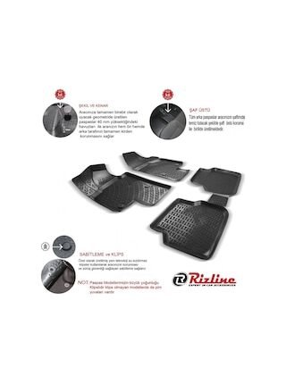 Rizline Chevrolet Lacetti 2002-2008 3D Havuzlu Paspas